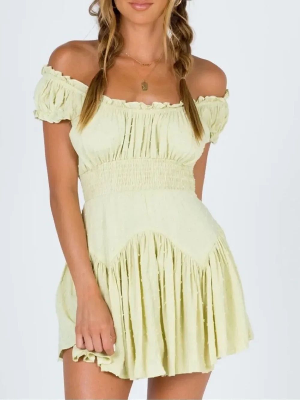 Princess Polly Anastasiya Mini Dress Lime Green Women’s 2